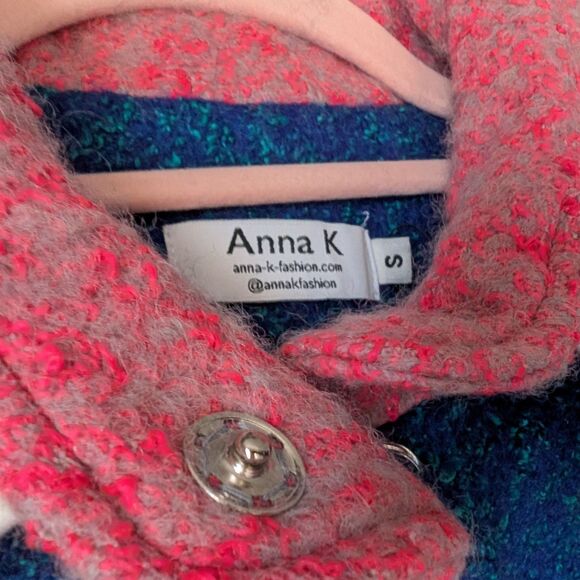 Anna K Designer Coat Kawaii Wool Anime Embroidered Twee Whimsical Size Small - Picture 8 of 15
